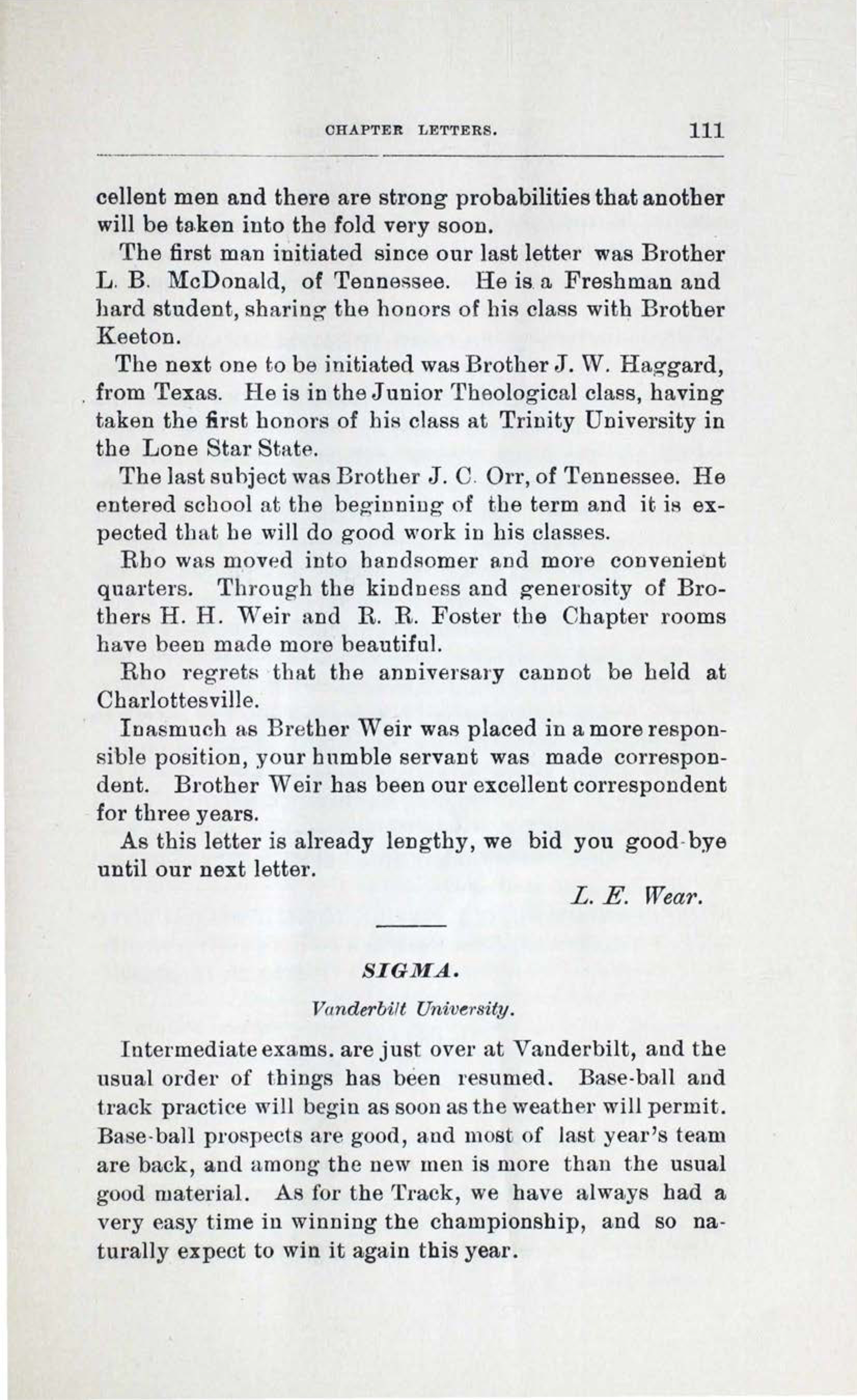 Sigma, February 1901